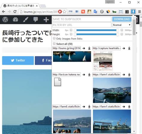 Chrome 画像一括ダウンロードソフト